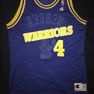 Vintage Chris Webber Rookie Jersey Large Warriors